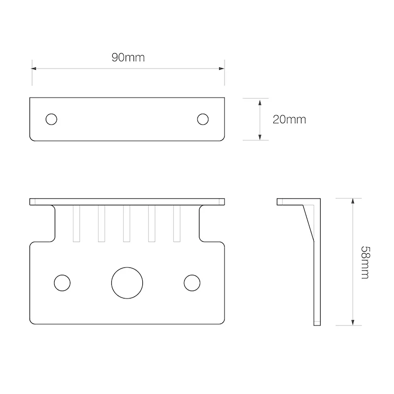 Horizontale montage beugel | EU38 serie | EU38BKT-EU38BKT-4