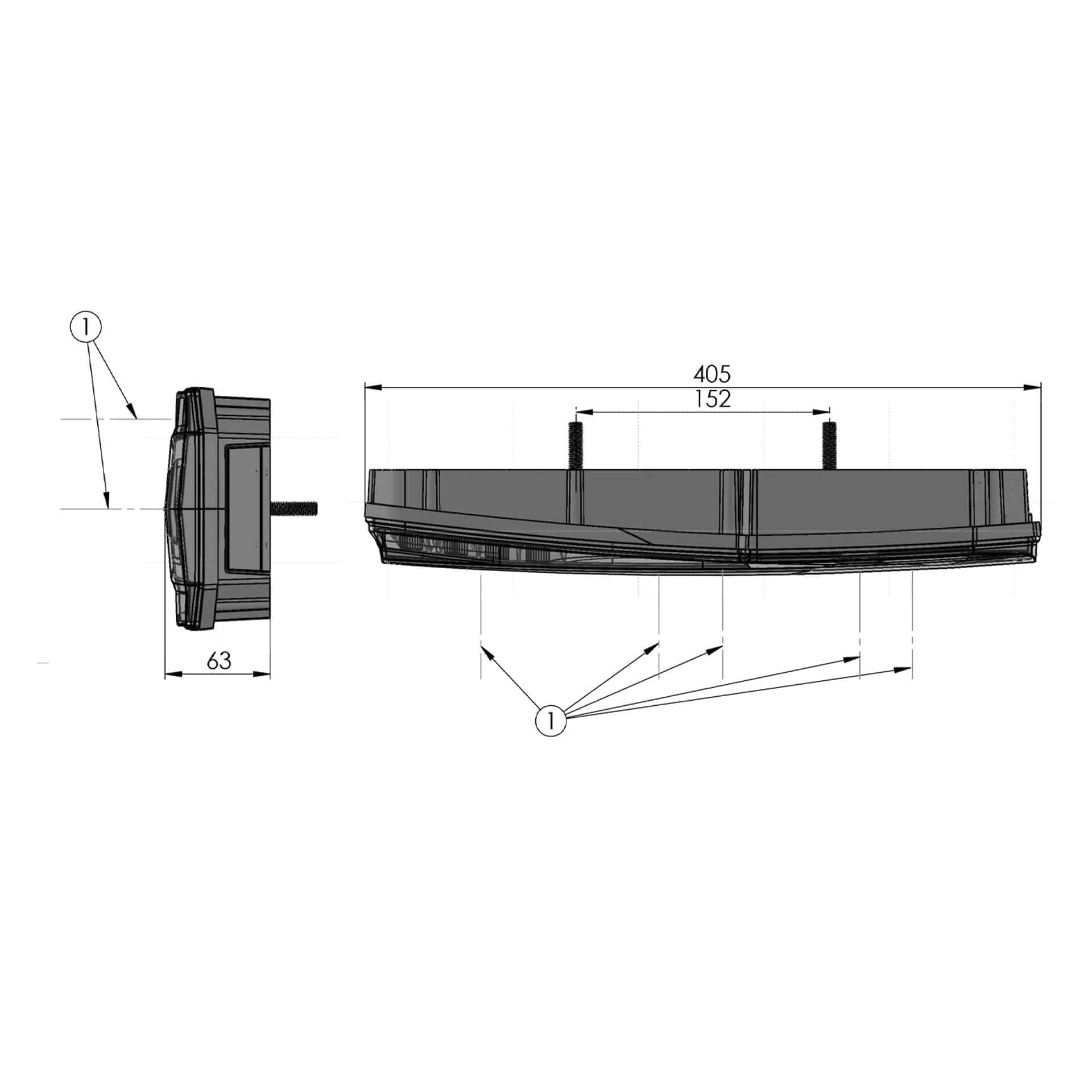 LED Trailer Neon trailerlicht links 12-24v 7-PIN's AMP | VC-5001B7 - Afbeelding 12