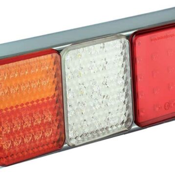 LED achterlicht met chromen rand | 12-24v | 40cm. kabel | 100CSTIWFMLE-100CSTIWFMLE