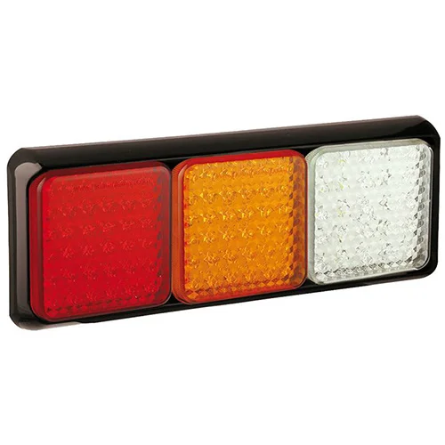 LED achterlicht met zwarte rand | 12-24v | 40cm. kabel | 100BRAWME-100BRAWME