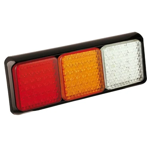 LED achterlicht met zwarte rand | 12-24v | 40cm. kabel | 80BRAWME-80BRAWME
