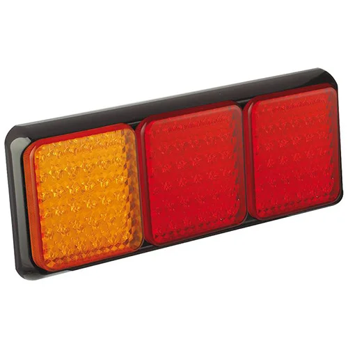 LED achterlicht met zwarte rand | 12-24v | 40cm. kabel M | 100BARRME-100BARRME