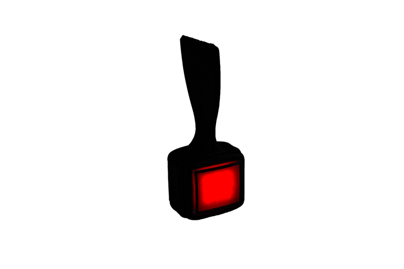 LED breedtelamp links rood-wit 12-24v 25cm kabel-MB-4901RW