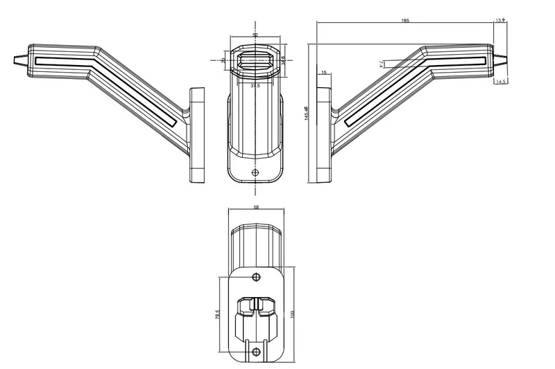 dark lens 12-24v-MB-8102RWA-4
