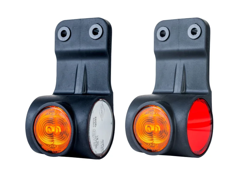 LED breedtelamp rechts neon rood-wit-amber 12-24v 60cm kabel-MB-4752RWA-5