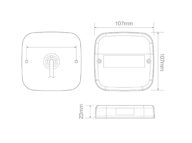 LED compact achterlicht zonder kentekenverlichting | 12-24v | 50cm. kabel | 99ARM-99ARM-5