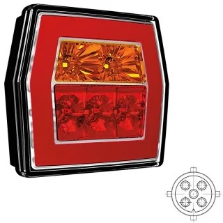 LED compact achterlicht zonder kentekenverlichting | 12-36v | 5-PIN | V10C3-720B5-V10C3-720B5