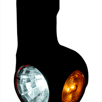 LED dark breedtelamp links rood-wit-amber 12-24v 60cm kabel-MB-4852DRWA