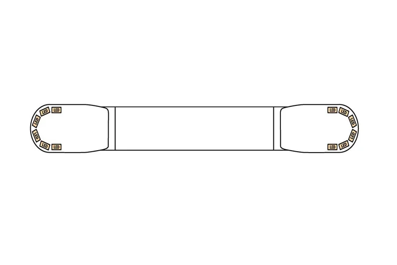 LED flitsbalk amber | 13 serie | ECE-R65 amber | 1500mm | 12 LED's | 13-00023-E-13-00023-E-4