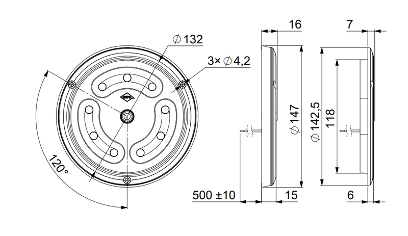 LED interieurlamp - Touch - 1650lm - 5000K - 12-24v - IP65 | BTS-1600W-BTS-1600W-5