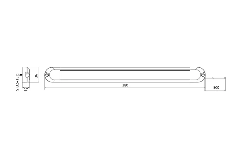 LED interieurverlichting 38cm - 12-24v - touch - 50cm kabel | BT-2038-BT-2038-3