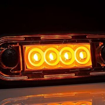 LED markeerverlichting inbouw amber 12-24v 5m. kabel-MV-2400A-5M