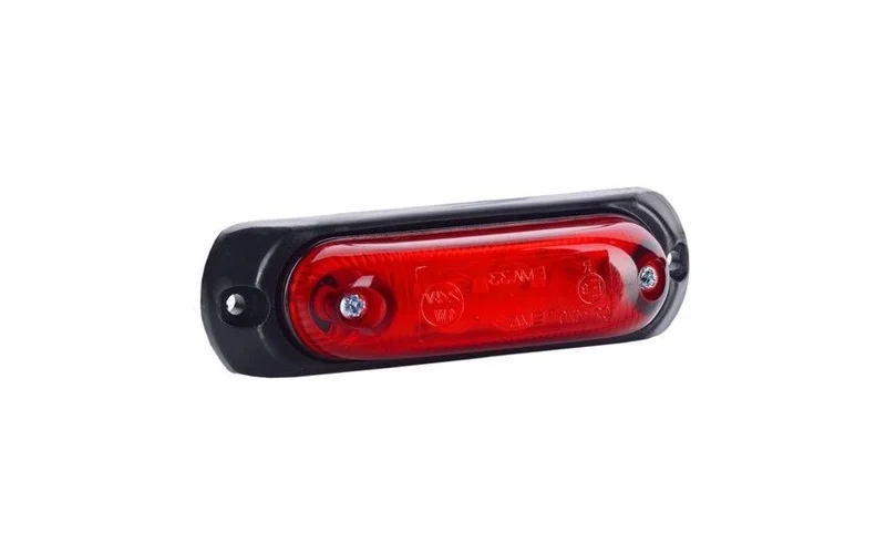 LED markeringslicht Rood met beugel | 12-24v | 50cm. kabel | MV-4090R-MV-4090R