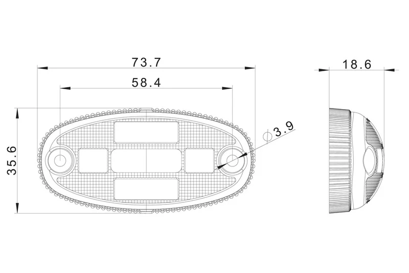 LED markeringslicht amber 12-24v 15cm kabel | MV-6800A-MV-6800A-6