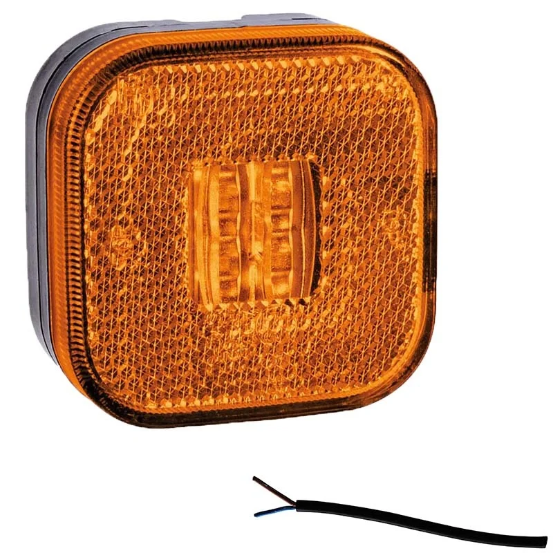 LED markeringslicht amber | 12-24v | 50cm. kabel | M10MV-900A-M10MV-900A