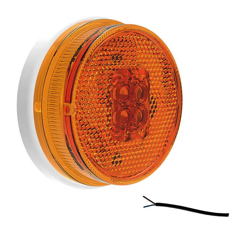 LED markeringslicht amber | 12-24v | 50cm. kabel | MV-1300A-MV-1300A