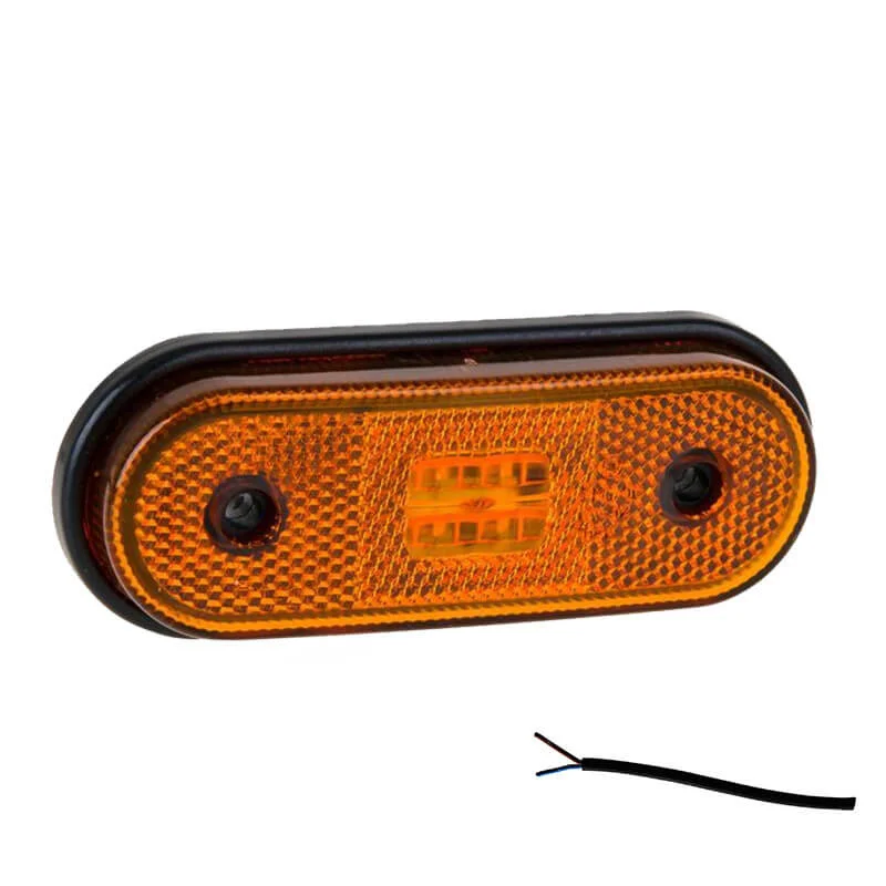LED markeringslicht amber | 12-24v | 50cm. kabel | MV-1400A-MV-1400A