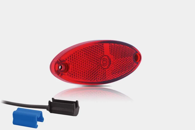 LED markeringslicht ovaal rood | 12-24v | 0