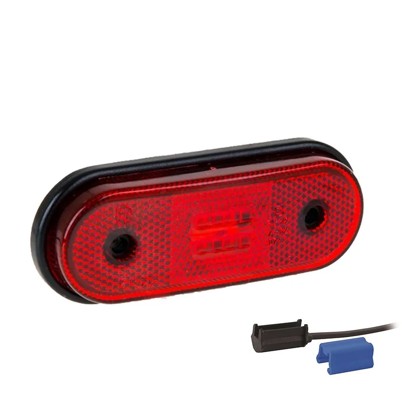 LED markeringslicht rood | 12-24v | 0
