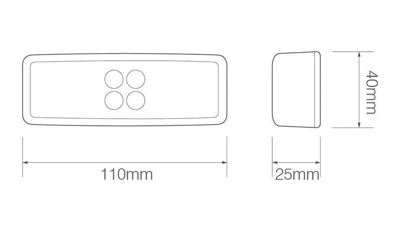LED markeringslicht rood | 12-24v | 20cm. kabel | 1490RM-1490RM-3