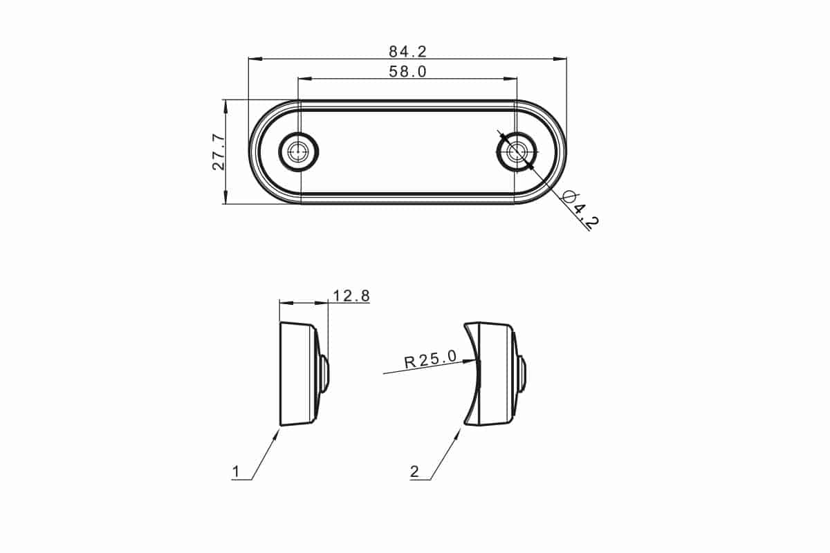 LED markeringslicht wit | 12-24v | 15cm. kabel | MV-2400W.1-MV-2400W.1-8