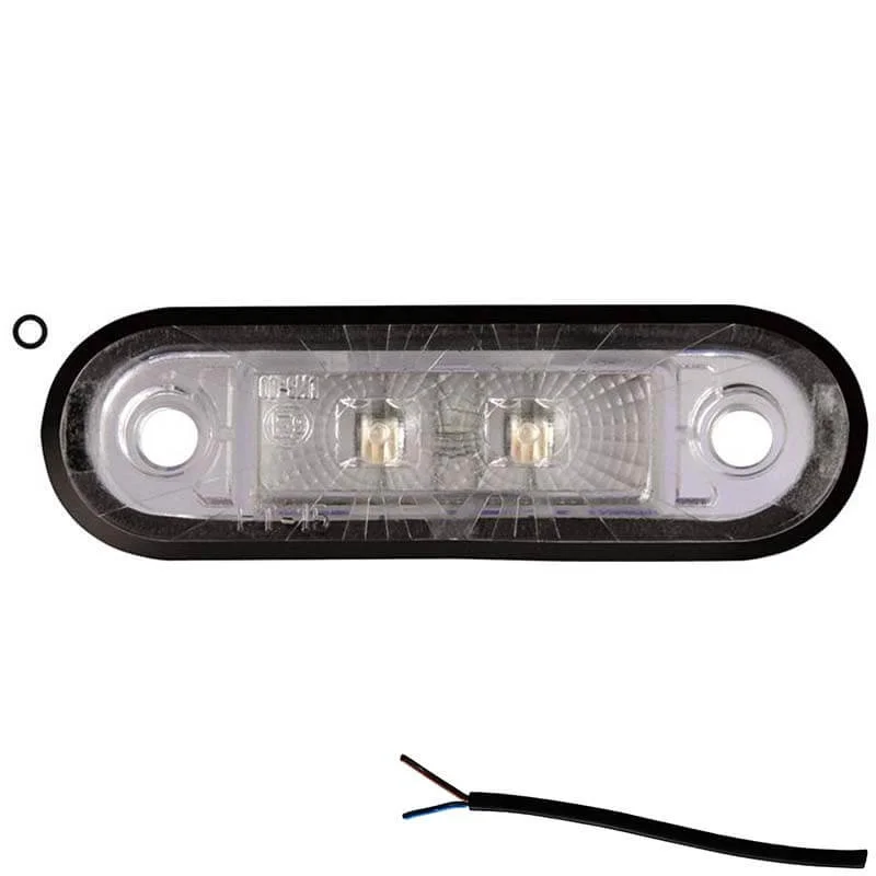 LED markeringslicht wit | 12-24v | 50cm. kabel | M10MV-200W-M10MV-200W-2