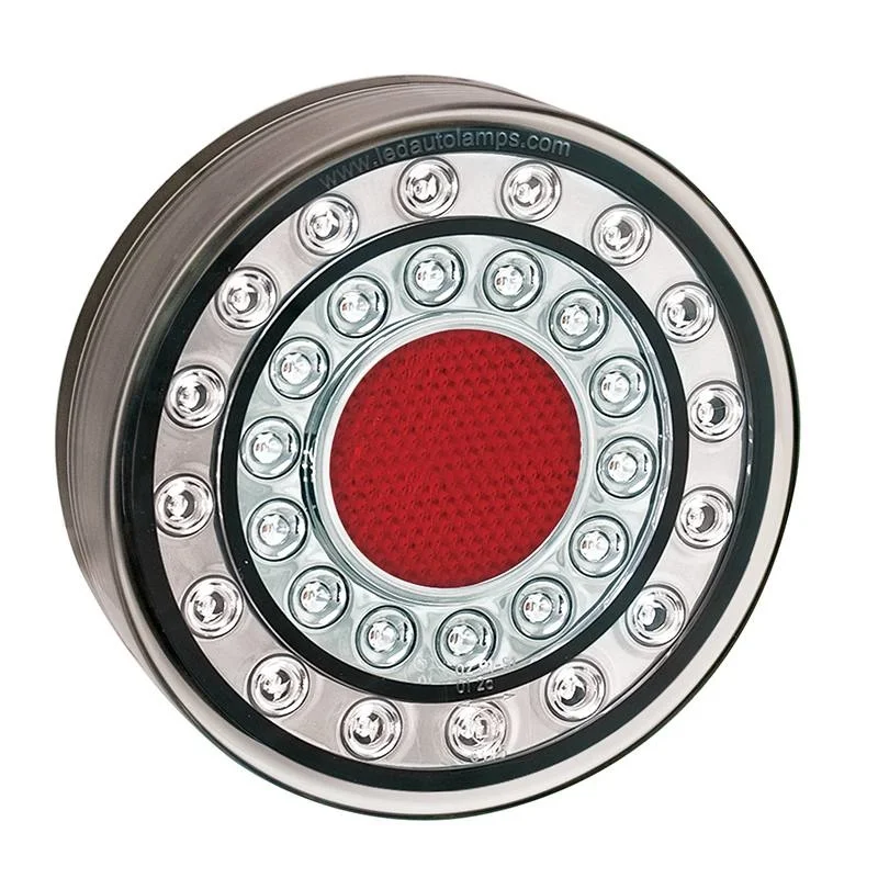 LED mistlicht in chroomlook | 12-24v | 40cm. kabel | MaXilamp1XCFE-MaXilamp1XCFE