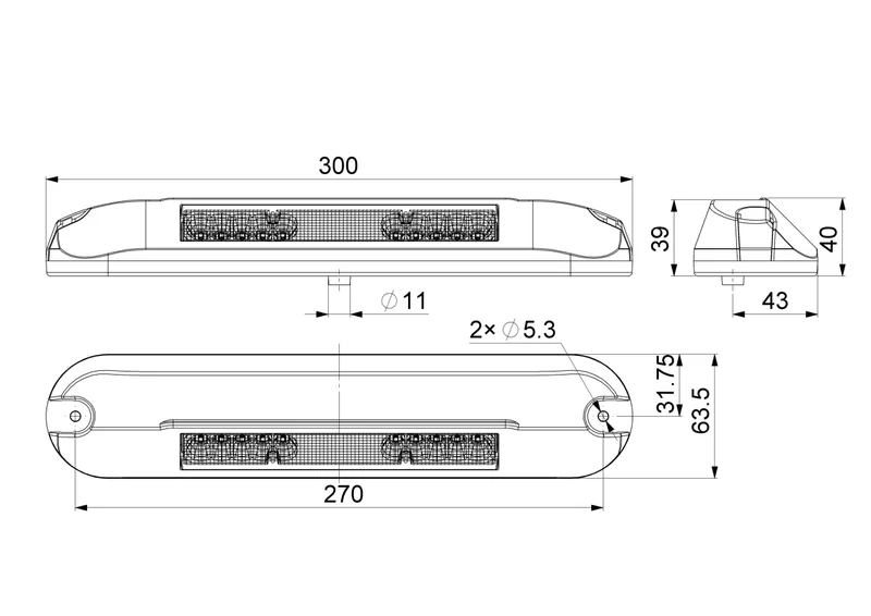 LED zij-werklamp 4000K