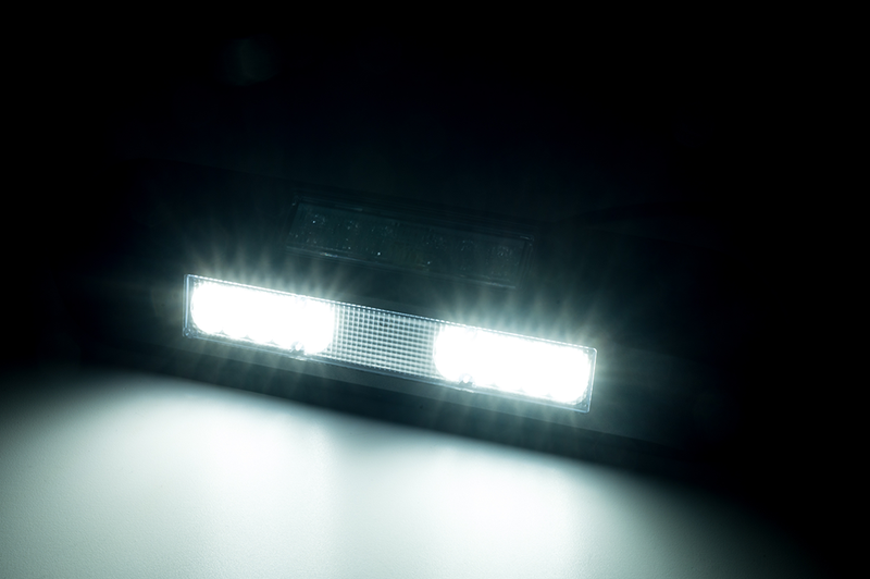 LED zij-werklamp + amber R65 flitser