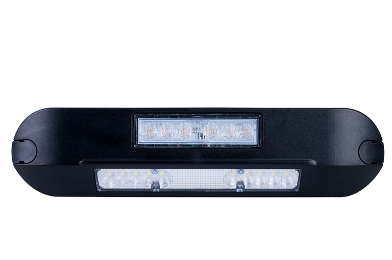 LED zij-werklamp + amber R65 flitser