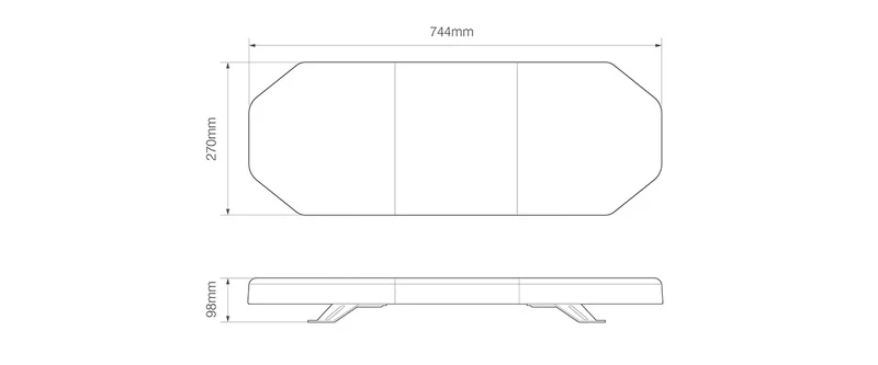 LED zwaailampbalk | R65 | 744mm | 12-24v | EQPLB744R65AM-EQPLB744R65AM-6