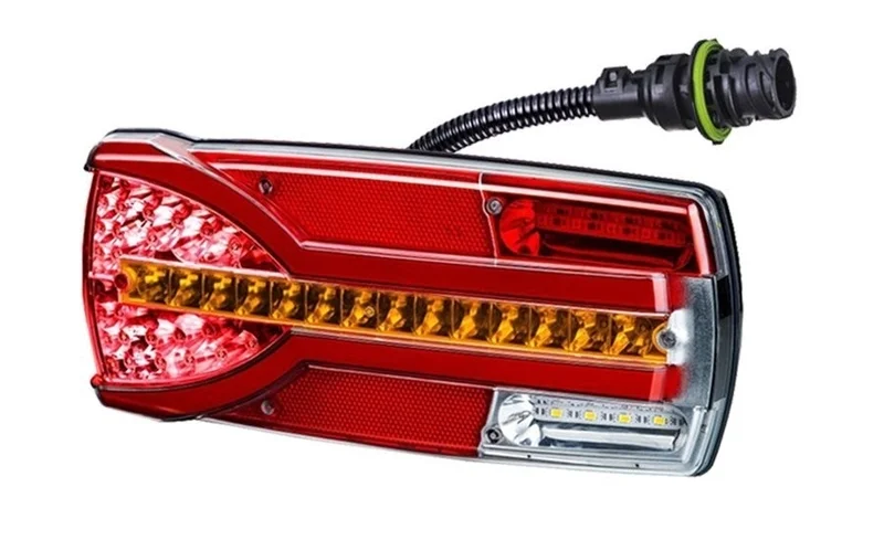 Links | LED achterlicht dynamisch knipperlicht | 12-24v | 7-PIN AMP connector | V14C7-951B7-V14C7-951B7