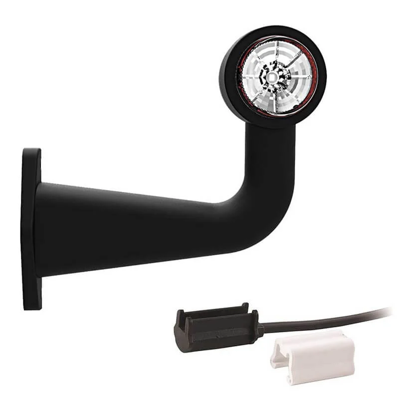 Links | LED breedtelamp met haakse steel | 12-24v | 1