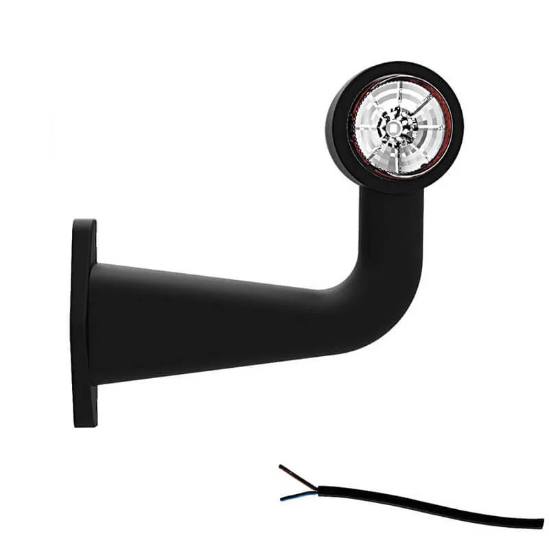 Links | LED breedtelamp met haakse steel | 12-24v | 20cm. kabel | M10BV-601RW-M10BV-601RW-2