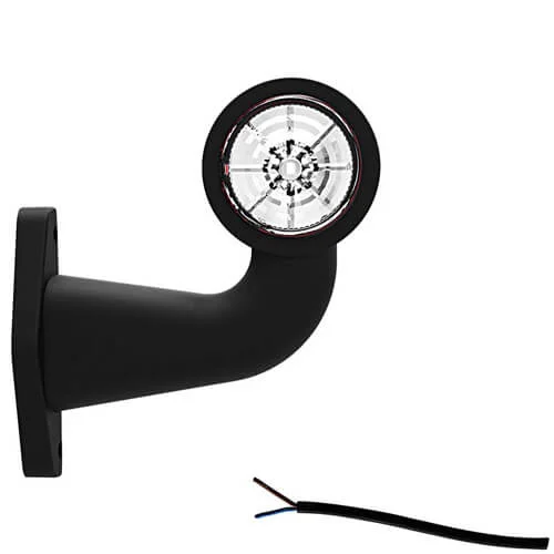 Links | LED breedtelamp met haakse steel | 12-36v | 20cm. kabel | M10BV-401RW-M10BV-401RW