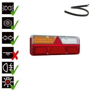 Links | LED trailerlamp | dynamisch knipperlicht | 9-36v | 200cm. kabel | VC-1011-VC-1011