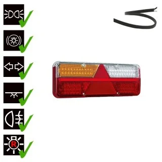 Links | LED trailerlamp | dynamisch knipperlicht | 9-36v | 200cm. kabel | VC-1031-VC-1031
