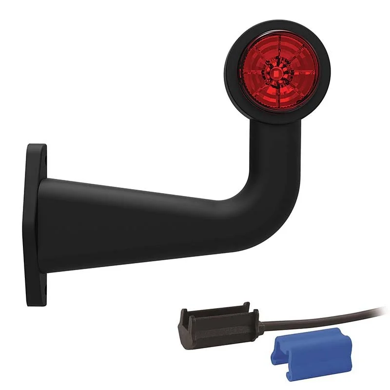 Rechts | LED breedtelamp met haakse steel | 12-36v | 0