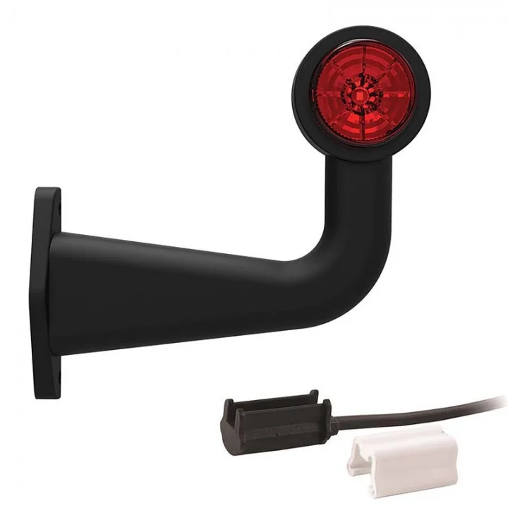 Rechts | LED breedtelamp met haakse steel | 12-36v | 1