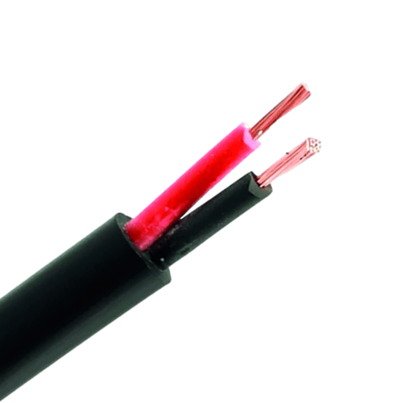 50mm² | zwart-rood | rond | 100m-KR2-2250-100