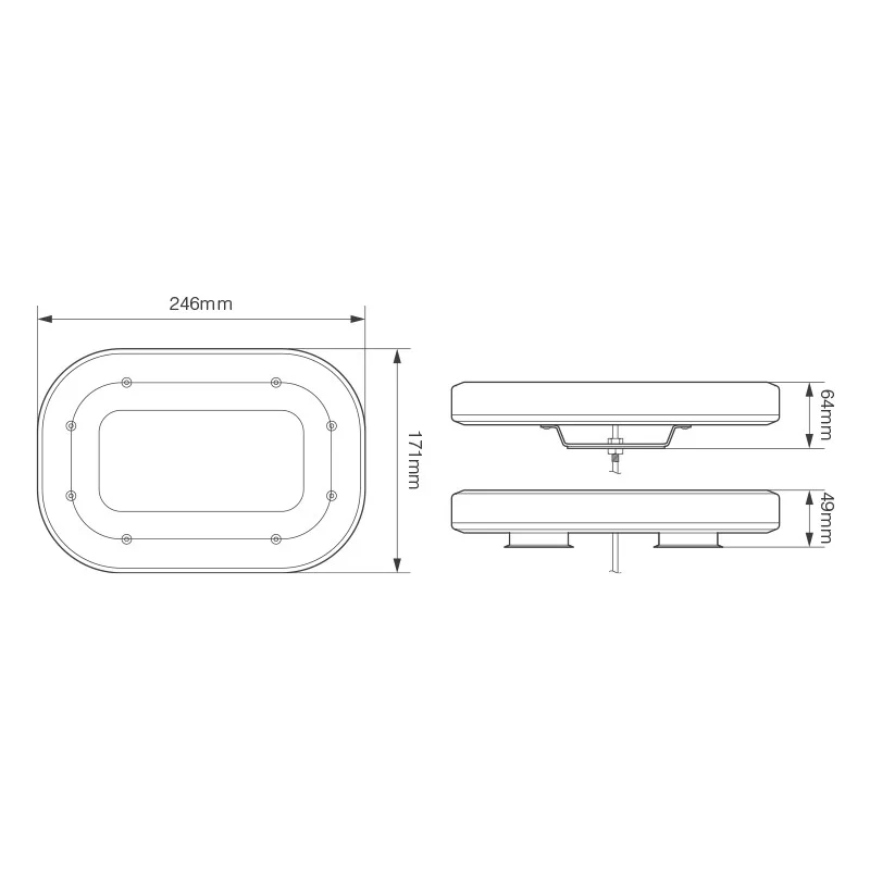 Compacte R65 minibar 12-24V vaste montage | MLB246R65ACM-MLB246R65ACM-6