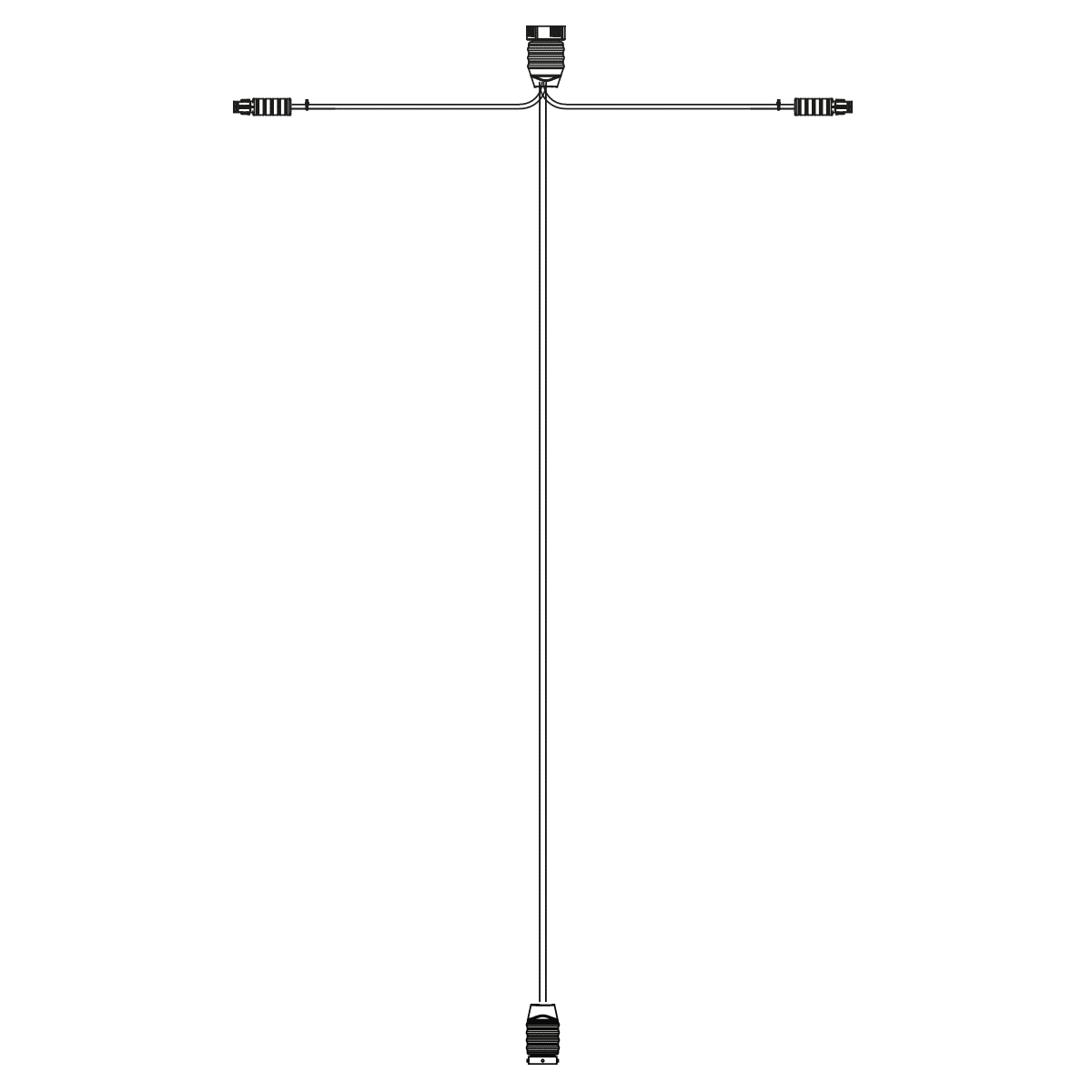 Hoofdkabel 15m | incl zij-kabel | 10-aderig | 2x 15P Bajonet-KS1-2200-2