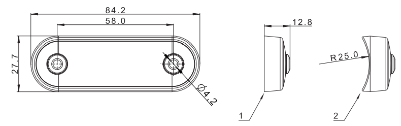 LED Markeringslicht inbouw groen 12-24v 0