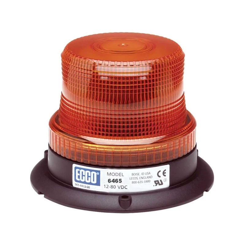 LED R10 Zwaailamp amber 12-80v 3-bouts 6465-serie | 6465A-6465A