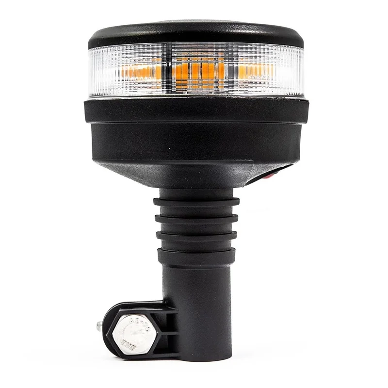 LED R65 Zwaailamp amber met heldere lens | 12-24v | DIN-voet | S07ZL602AC-S07ZL602AC