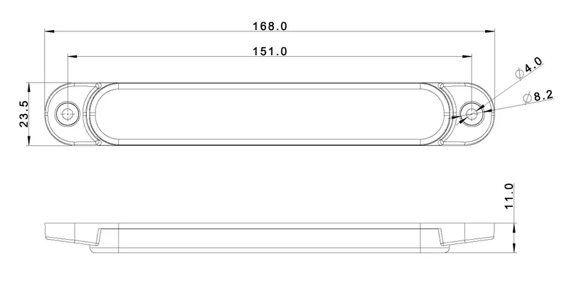 LED Slimline markeerlicht rood 12-24v 50cm kabel | MV-6500R-MV-6500R-4