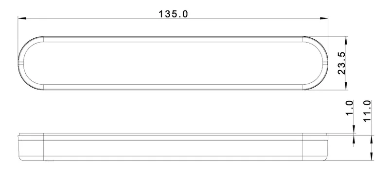 LED Slimline markeerlicht rood plakmontage 12-24v 50cm kabel | MV-6590R-MV-6590R-4