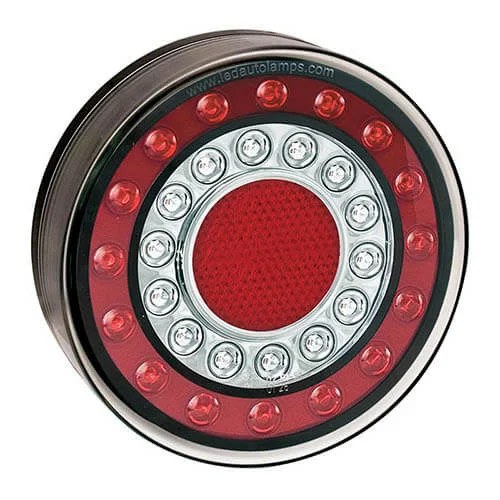 LED achterlicht in chroomlook | 12-24v | 40cm. kabel | MaXilamp1XCE-MaXilamp1XCE