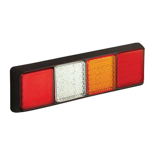 LED achterlicht met zwarte rand | 12-24v | 40cm. kabel | 80BFWARME-80BFWARME