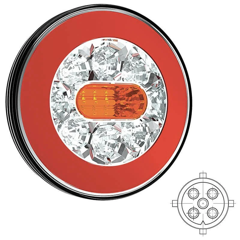 LED achterlicht zonder kentekenlicht | 12-36v | 5-PIN | V10C3-800B5-V10C3-800B5